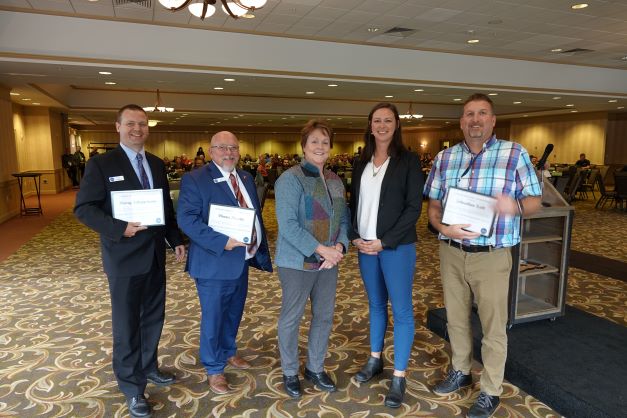 Certified Emergency Management Directorst, Harry Schoppman, Chance Payette, Vermont Public Safety Commissioner Jennifer Morrison, Vermont Emergency Management Director Erica Bornemann, Jonathan Scott